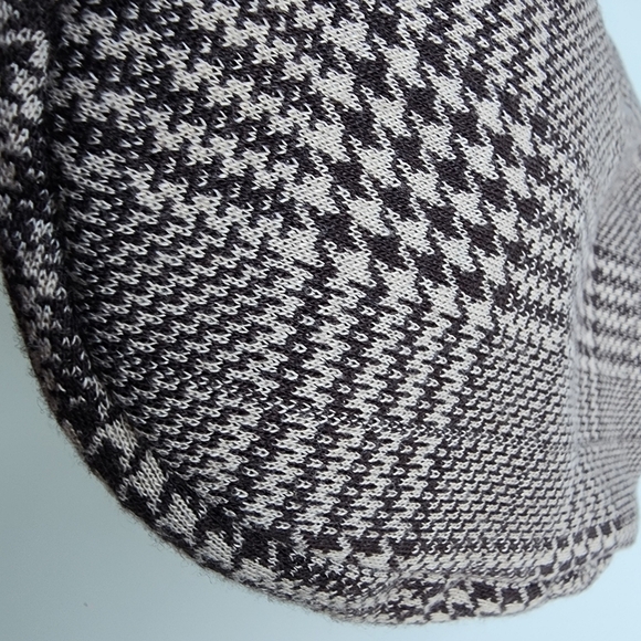 Kids Boys Newsboy Cap Tweed Flat Beret Cabbie Hat Brown Houndstooth 6-12 Mos - Picture 7 of 7